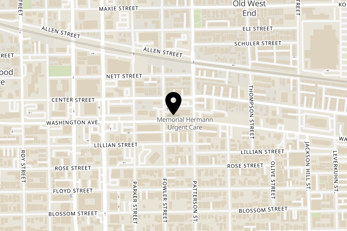 Map showing the location of Local Poke on 4500 Washington Ave #350 in Houston